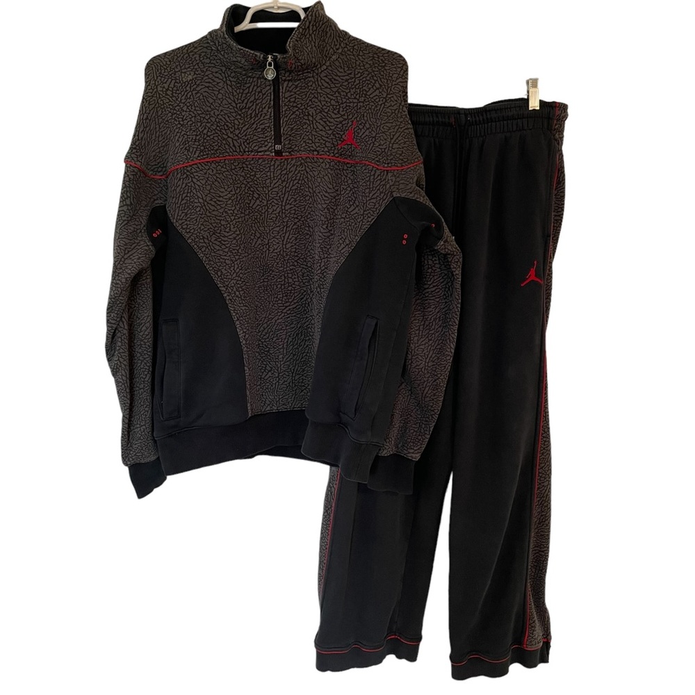 Vintage Y2K Air Jordan Retro 3 Cement Sweatshirt and Sweatpants size L